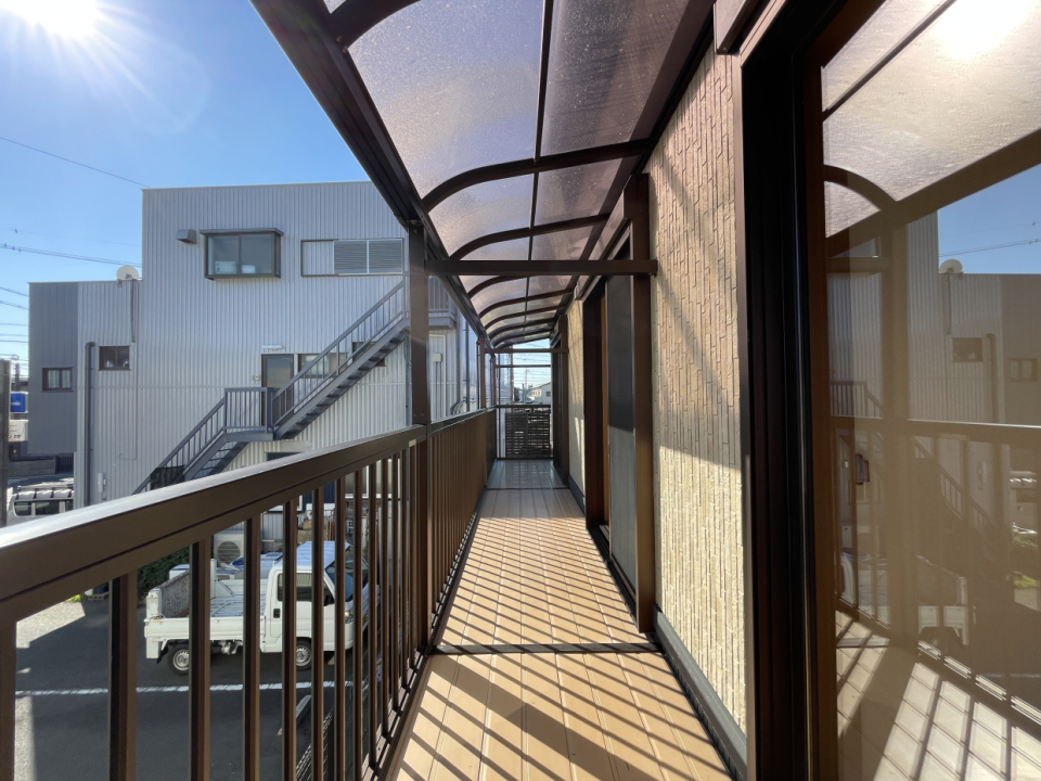 ベランダにも屋根がついています