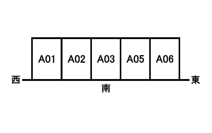 A02号室は西から2番目の中部屋。