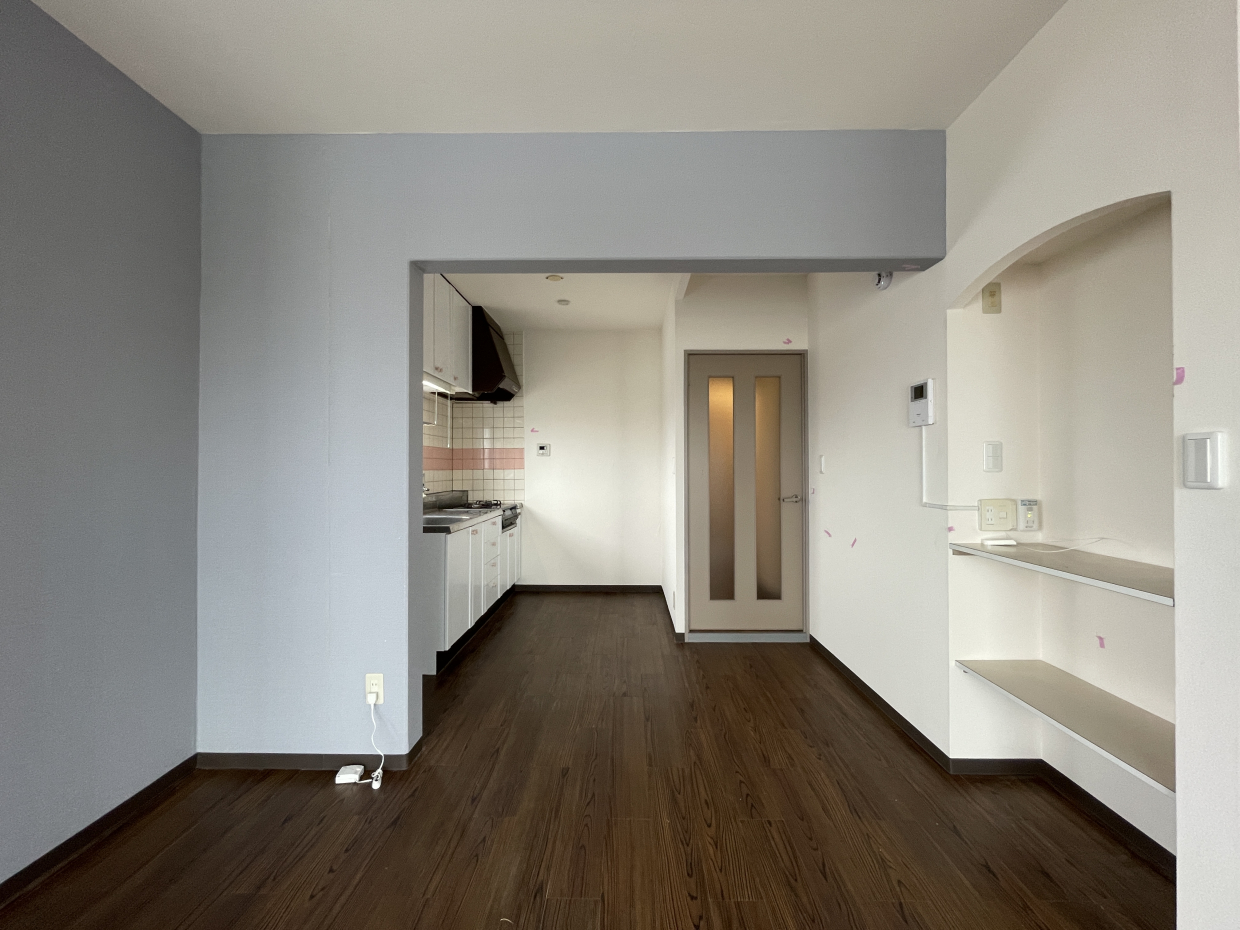 キッチンとリビングがさりげなく分かれてます