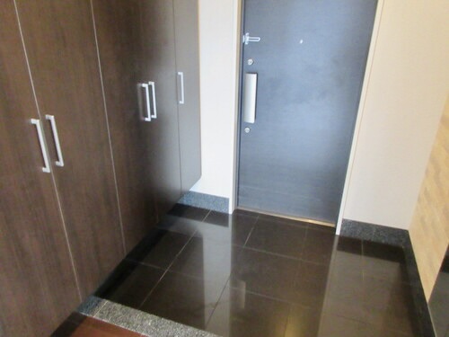 ダークトーンの玄関には、、