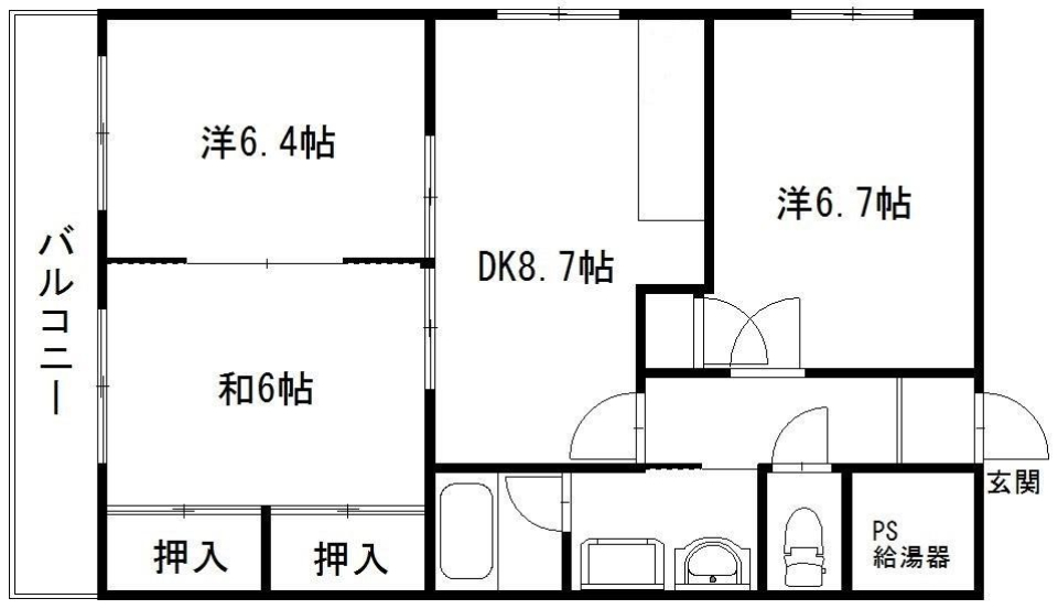 和と洋の魅力、新生活はここから！の間取り図