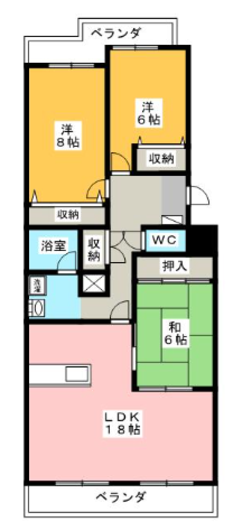 和と洋を感じながらの間取り図