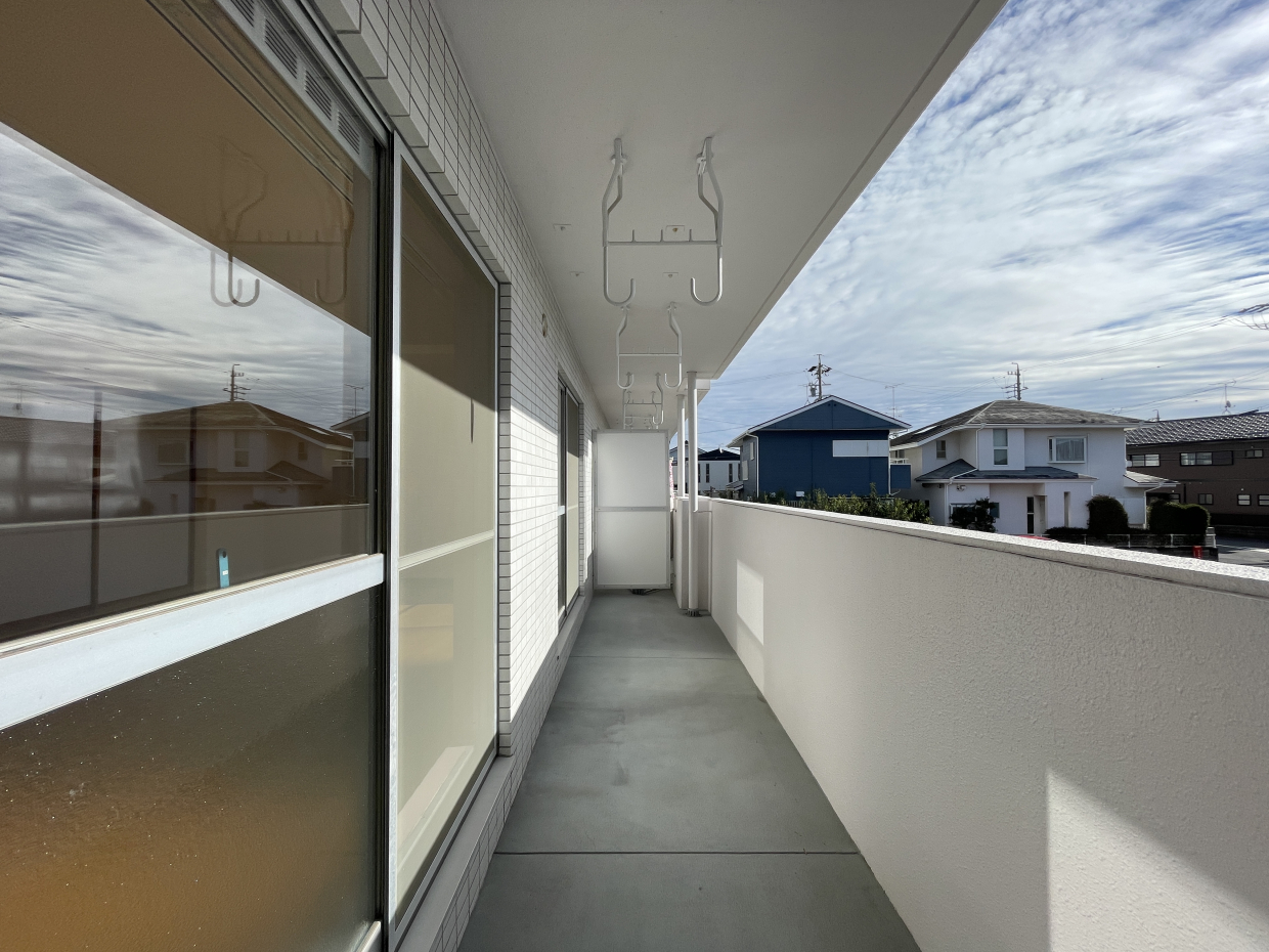 南側のベランダは日当たり良好