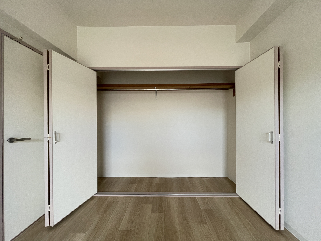 大きなクローゼット付き