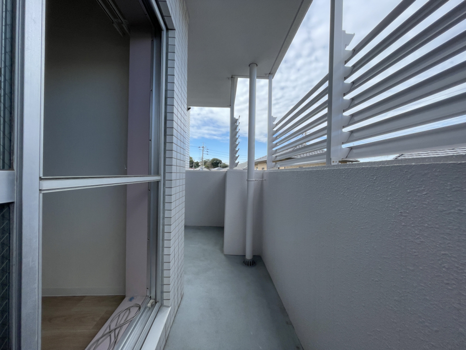 北側のベランダ