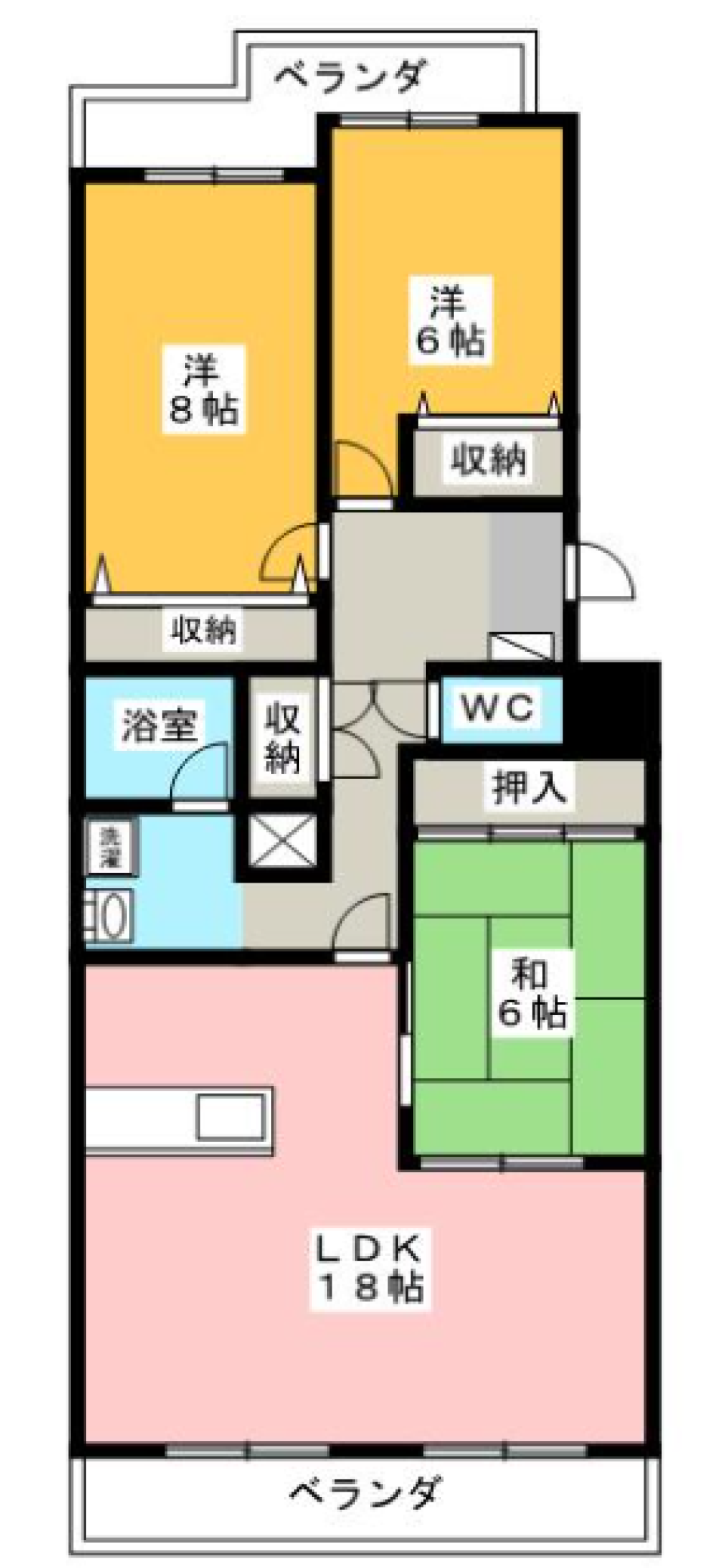 家族が集まるリビングの間取り図