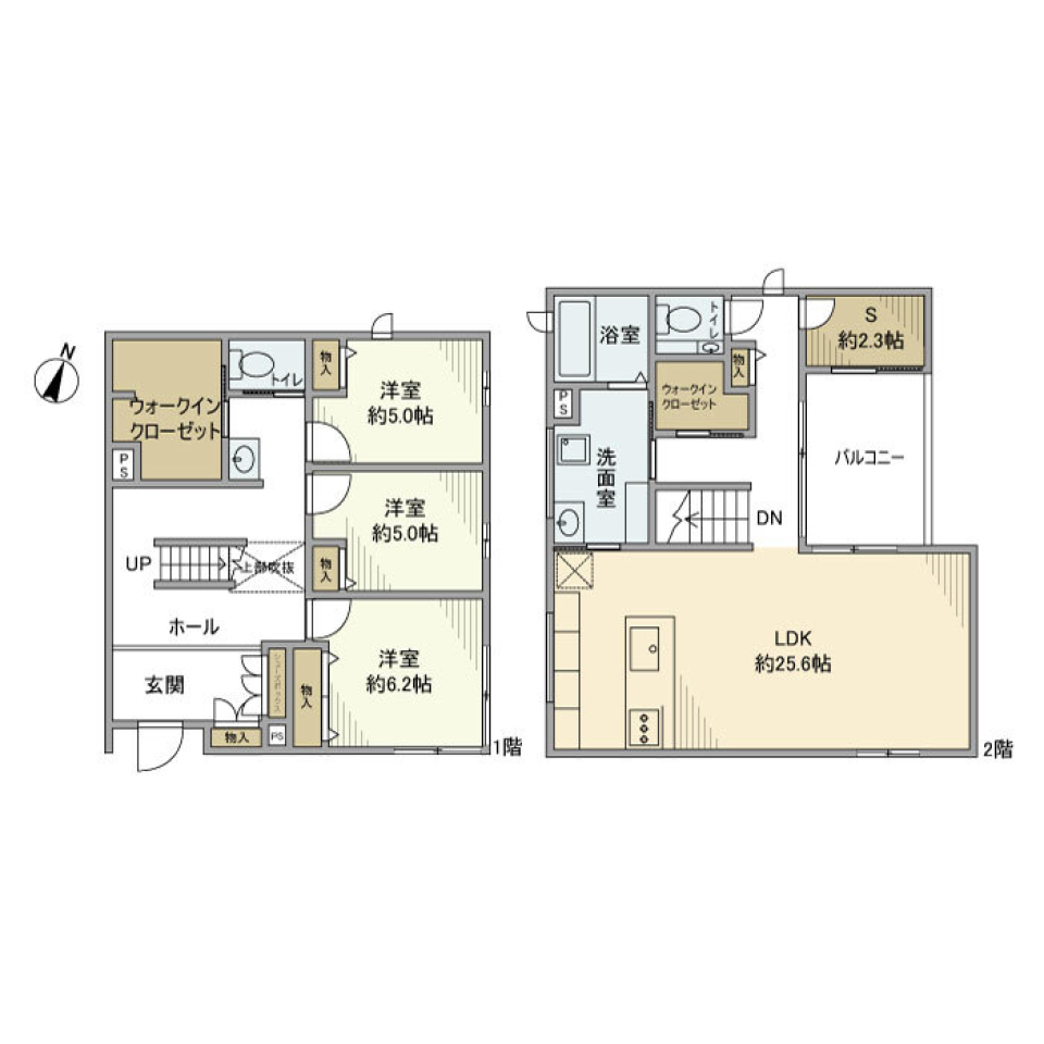 未来エネルギーの下で - 新たな家族物語の始まりの間取り図