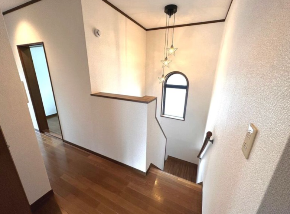 吹抜け。照明がとってもおしゃれ