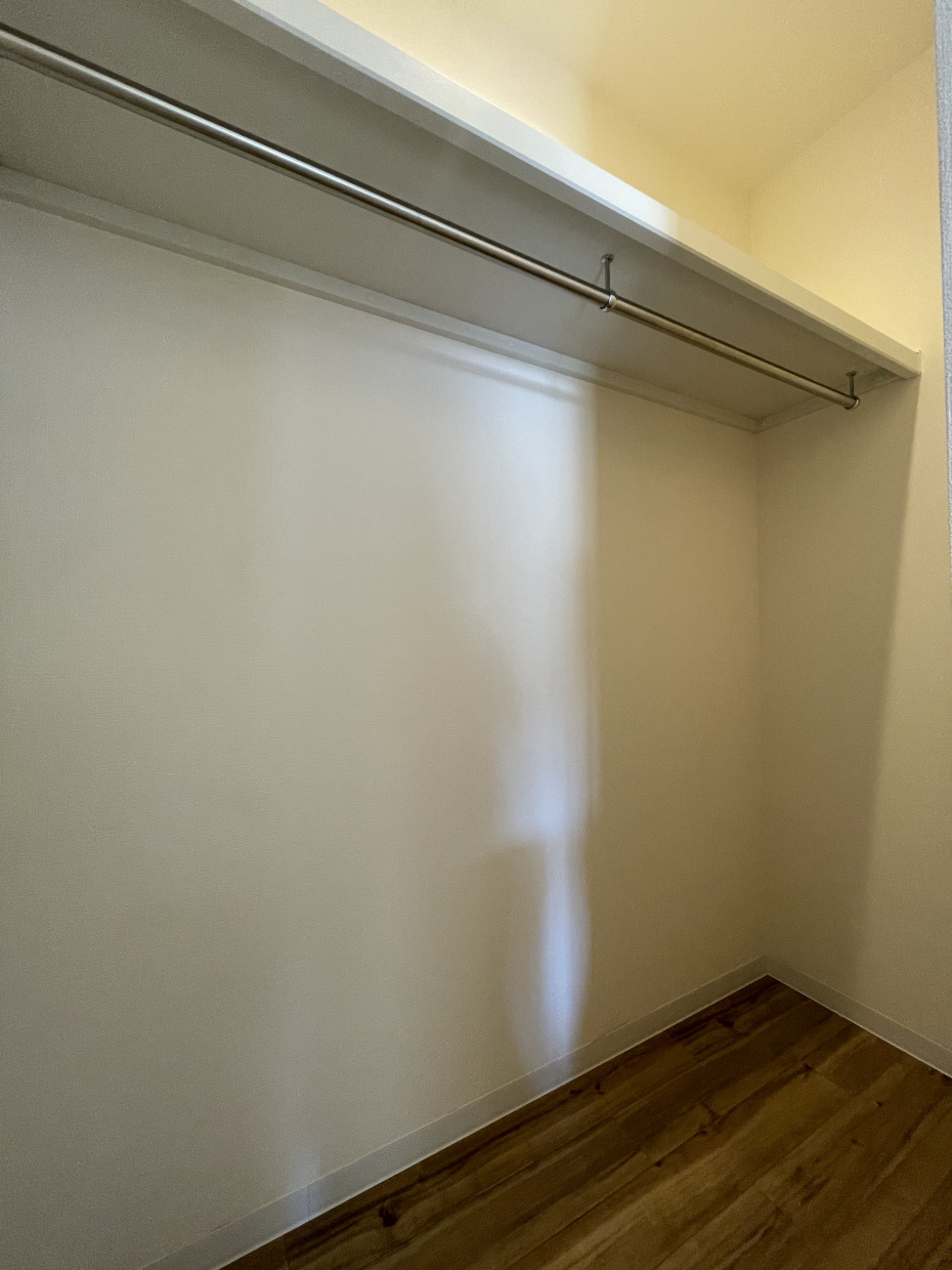 ウォークインクローゼットで収納も安心