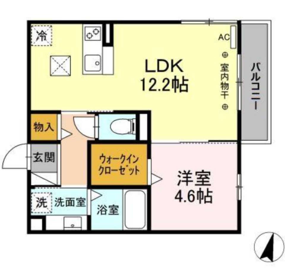 お財布に嬉しいエコな部屋［新築］の間取り図