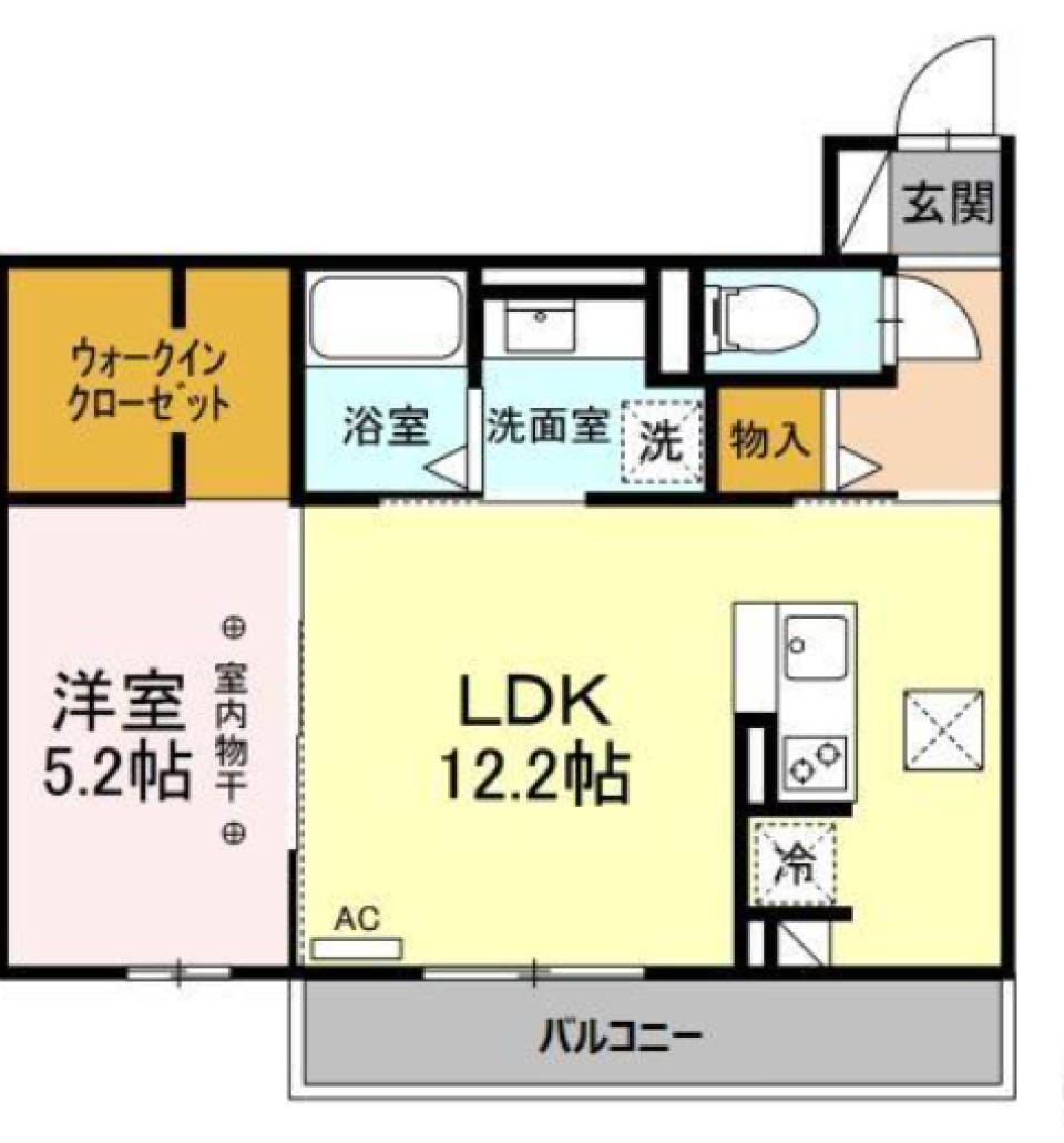 物を増やさない部屋［新築］の間取り図