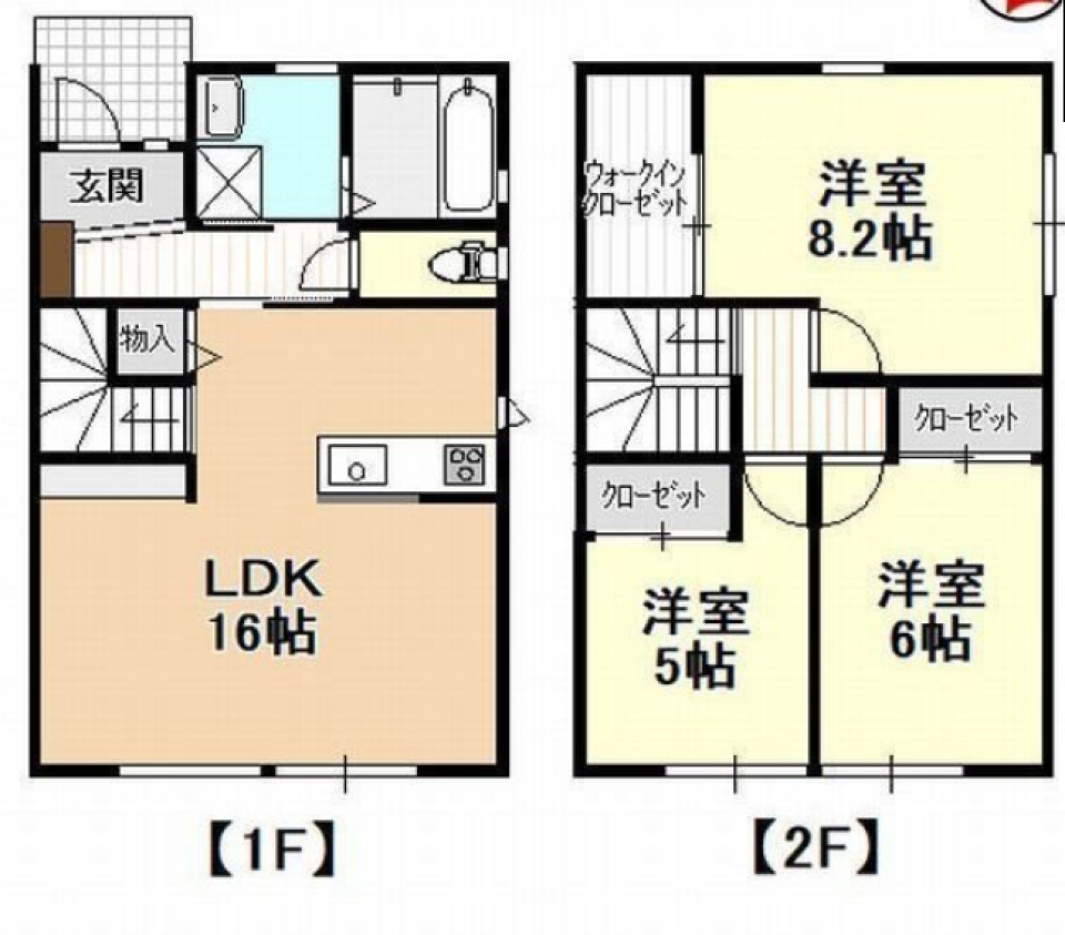いつも一緒に、愛犬と住む戸建て［ペット可］の間取り図