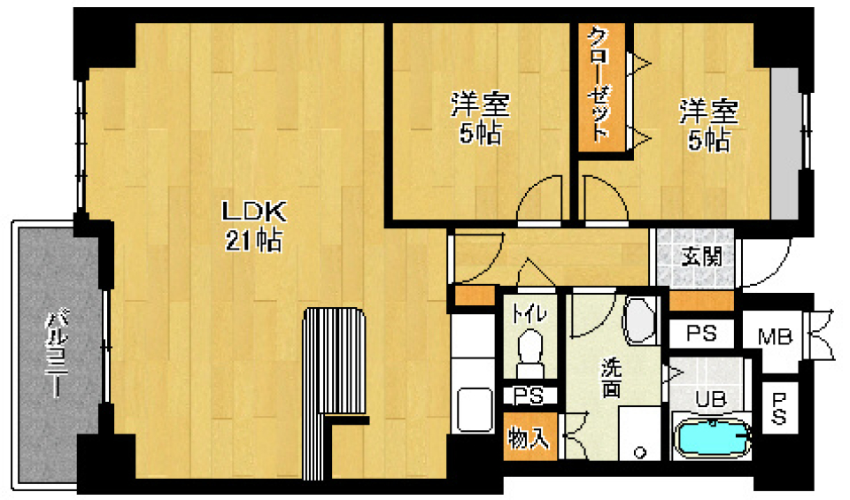 ハイビューな景色をあなたに［ペット可］の間取り図