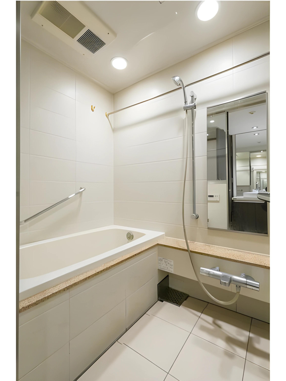 バスルームもお部屋とトーンが揃えてある