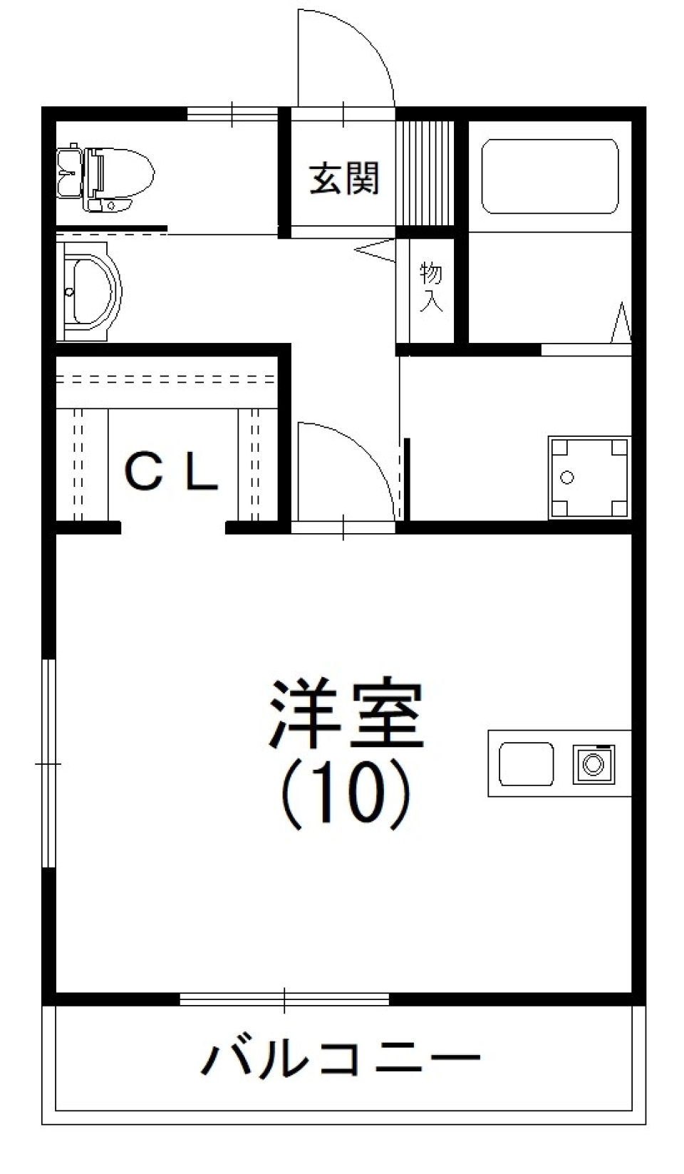 【新築】10帖の贅沢空間の間取り図