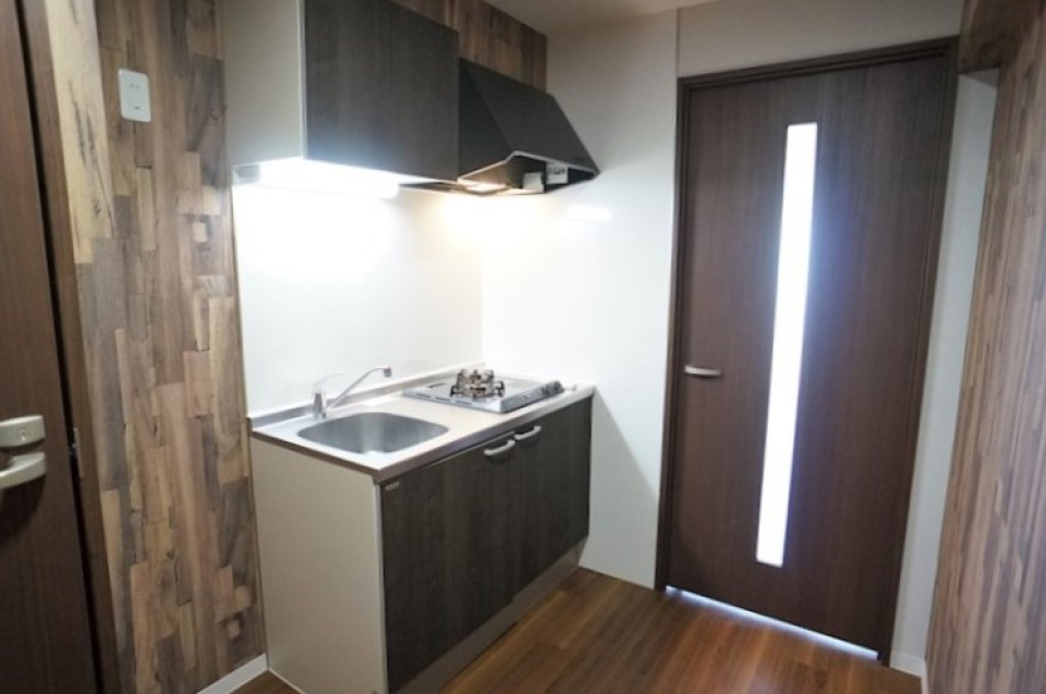 キッチンはコンロが2口ついています。