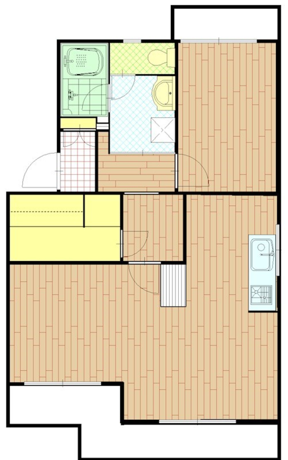 赤がわたしのラッキーカラーの間取り図