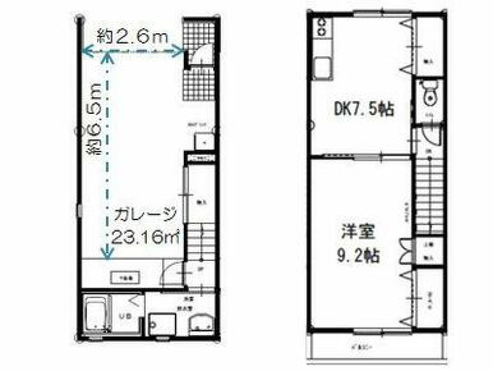 ピザとピストンの甘美な関係の間取り図