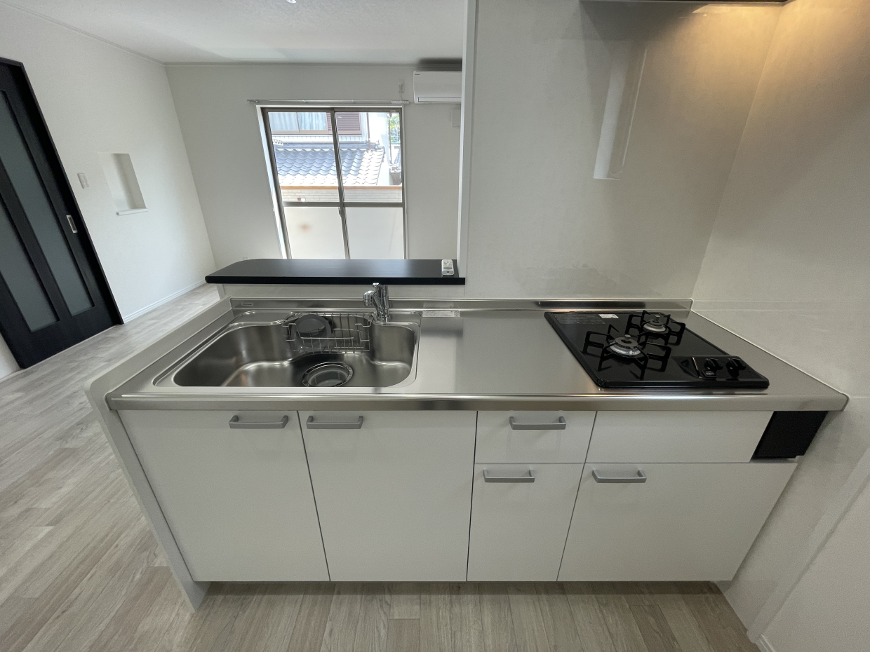 二階にキッチンがあります。2口コンロ付き