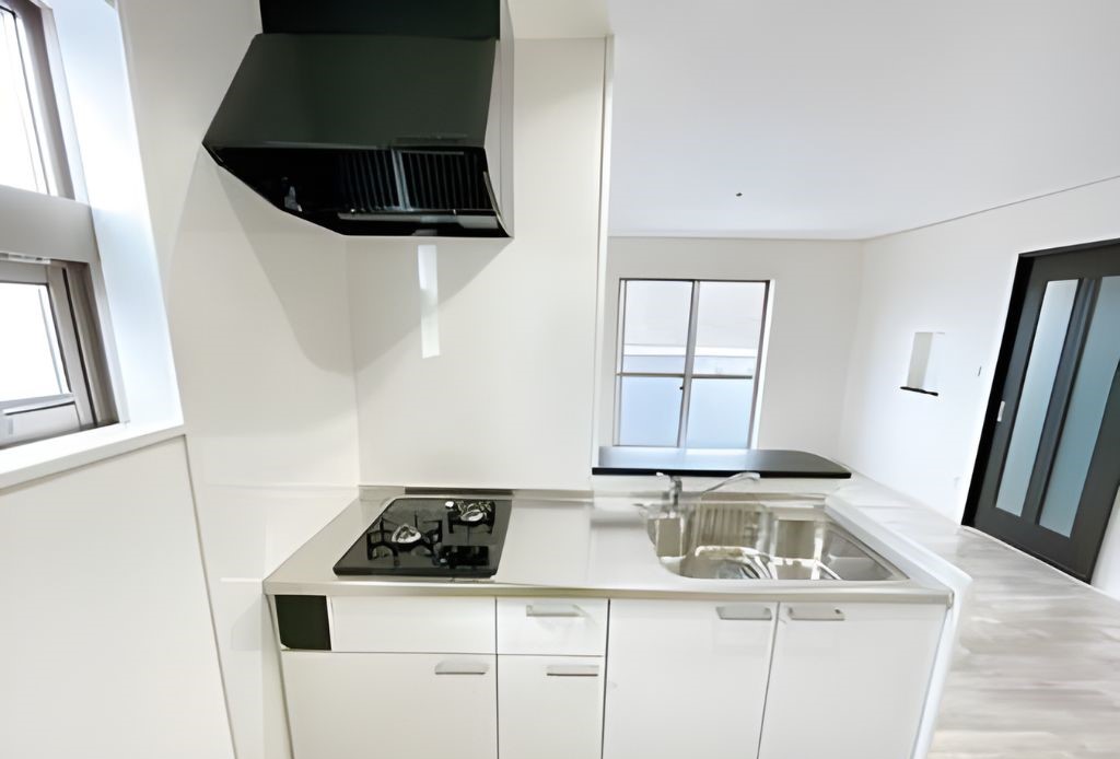 対面式システムキッチンです。※現況優先。イメージ図です