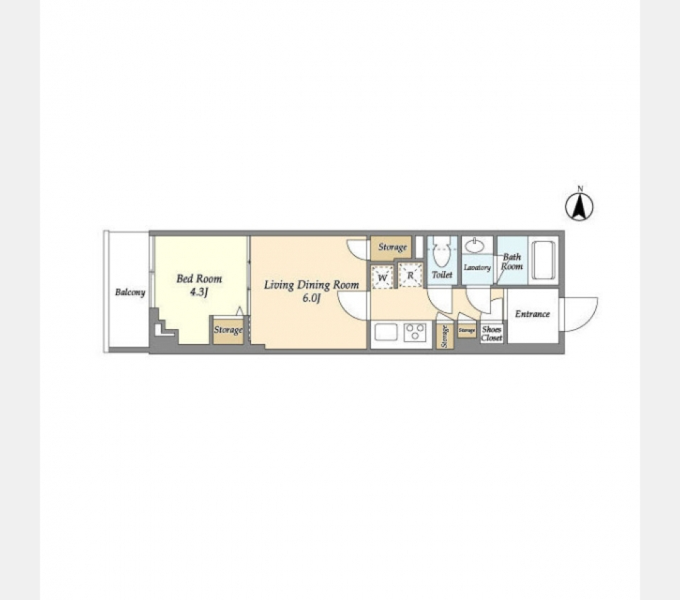 美容賃貸マンションの間取り図