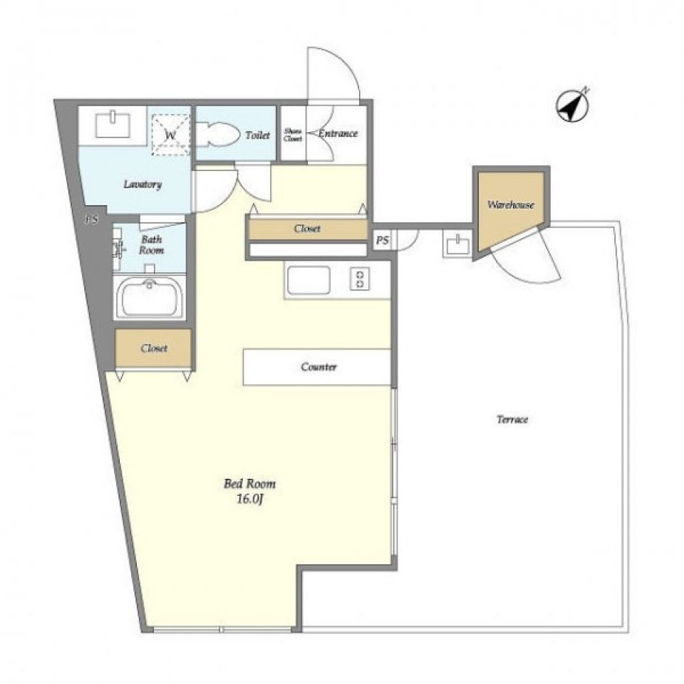 スカイバルコニーから天を仰ぐの間取り図