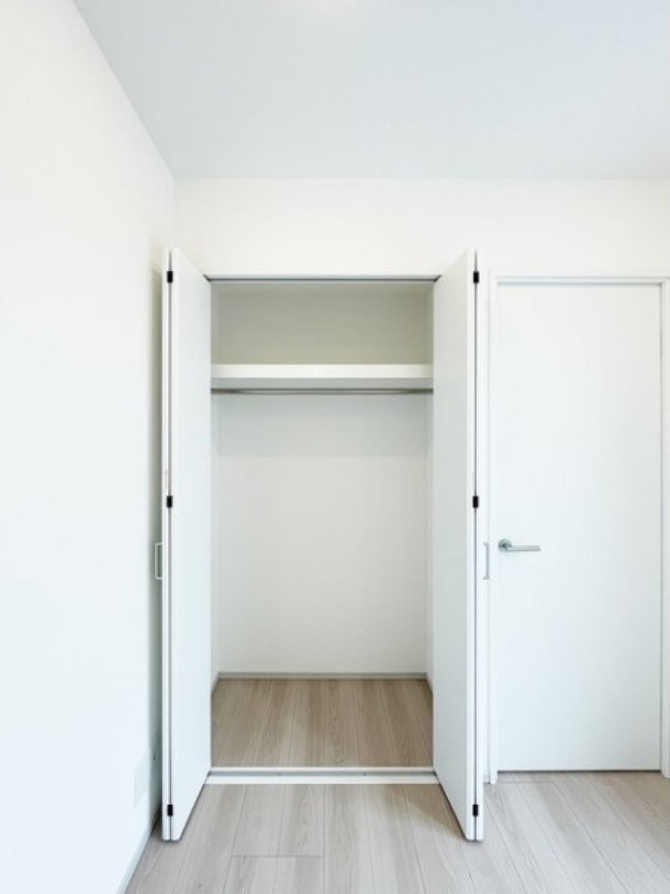 クローゼットはベッドルームとリビングにもあります