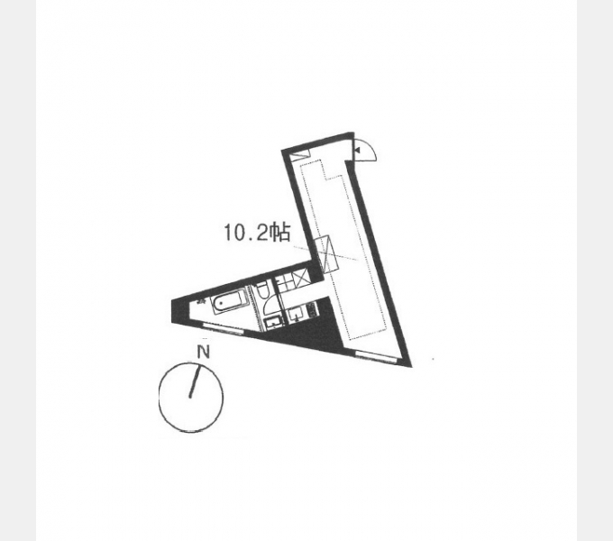 トの字の間取り。