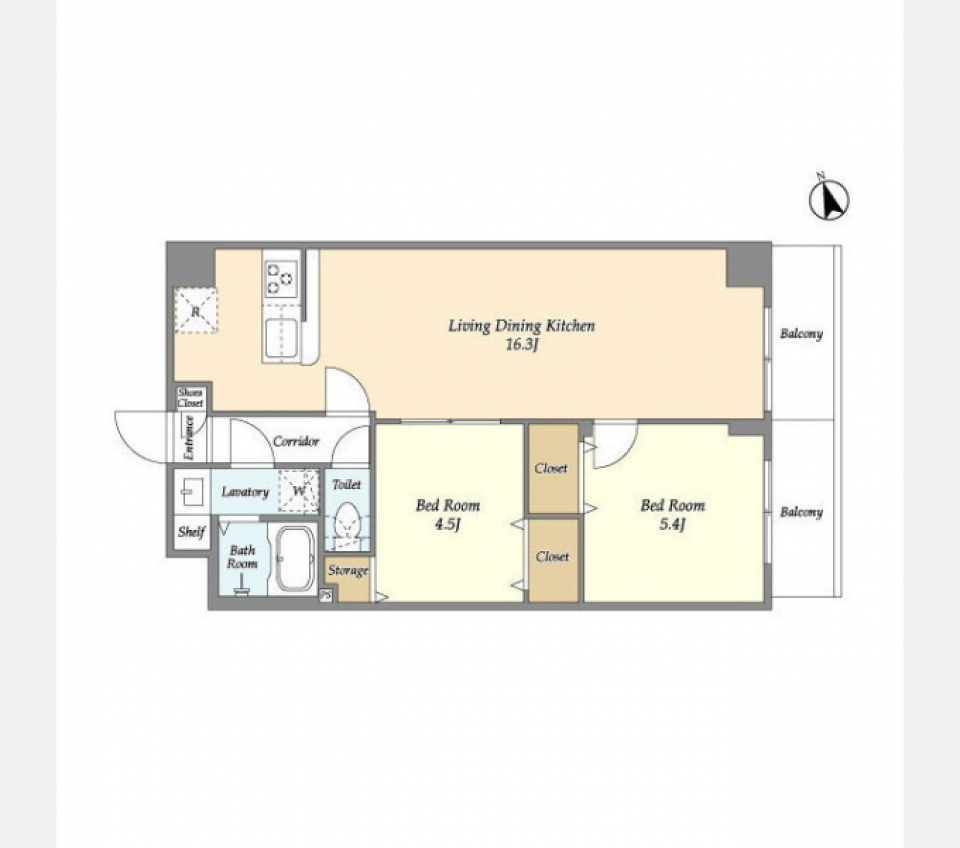 アルファコート町屋306号室の間取り図