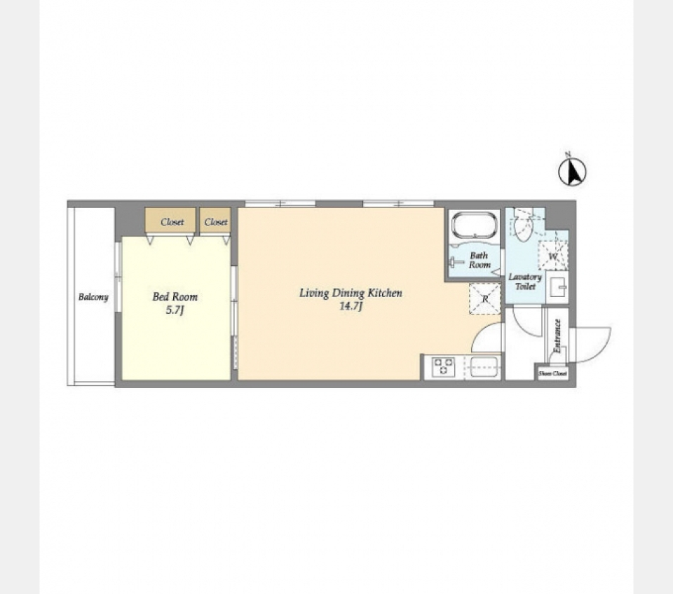 アルファコート町屋602 号室の間取り図