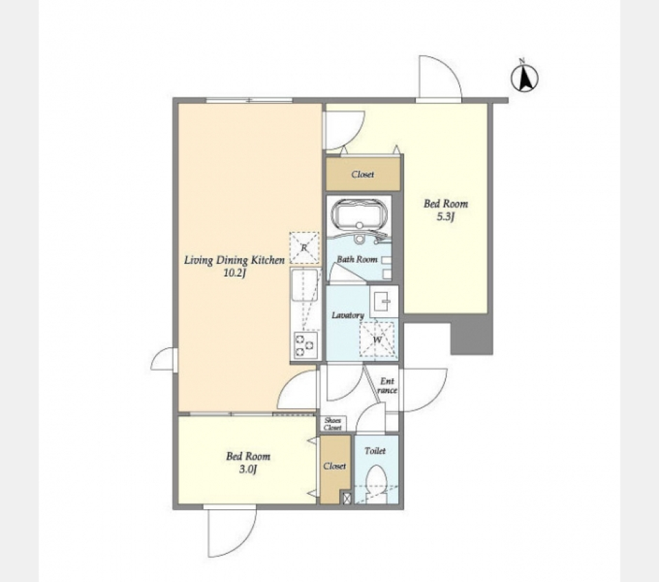ウェルスクエア永福町 403 号室の間取り図