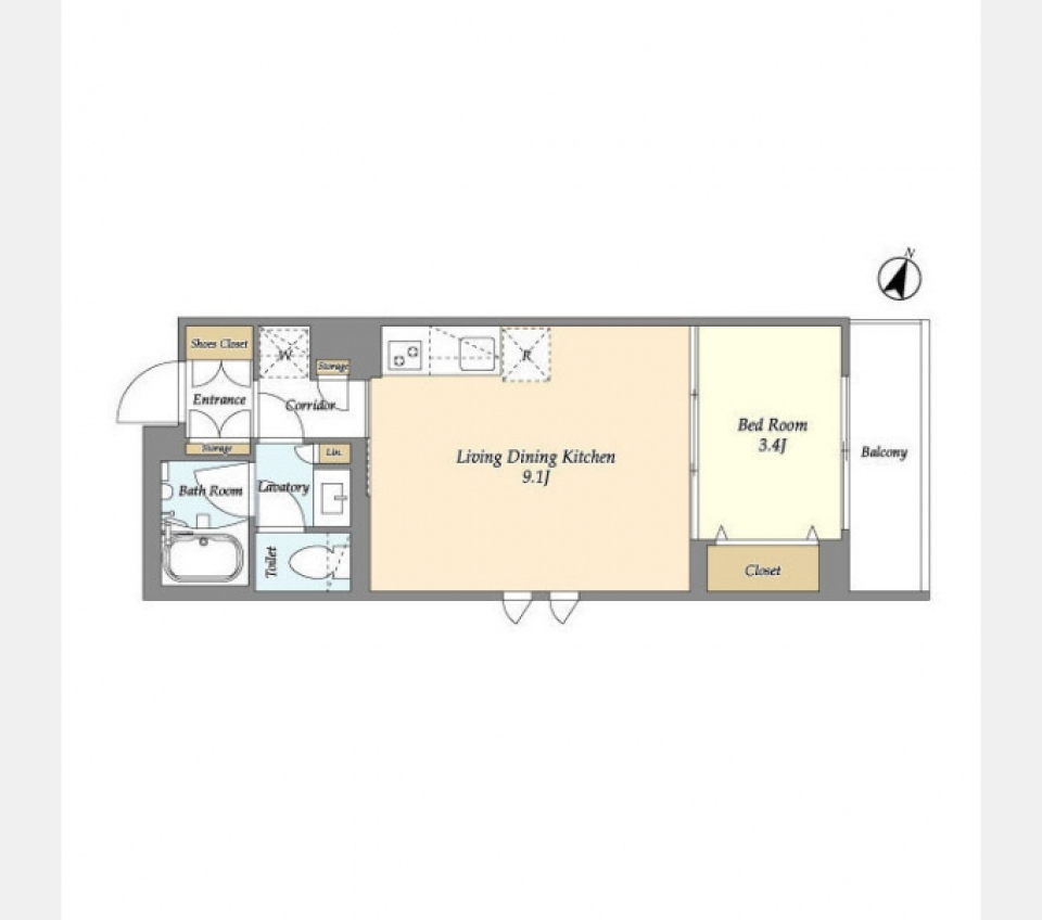コンクリの極み［デザイナーズ］の間取り図