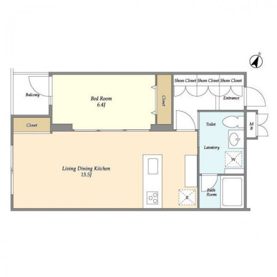 艶感のある空間にの間取り図
