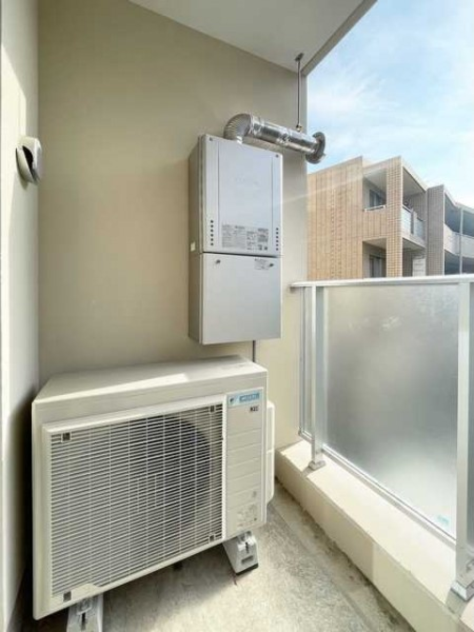 南西向きのバルコニー