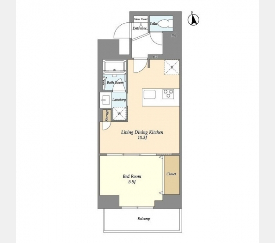 ますますおしゃれになるエリア &rdquo;馬喰町・蔵前&rdquo;［新築ペット可］の間取り図