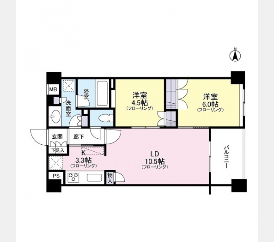 クレアホームズ新宿百人町303号室の間取り図