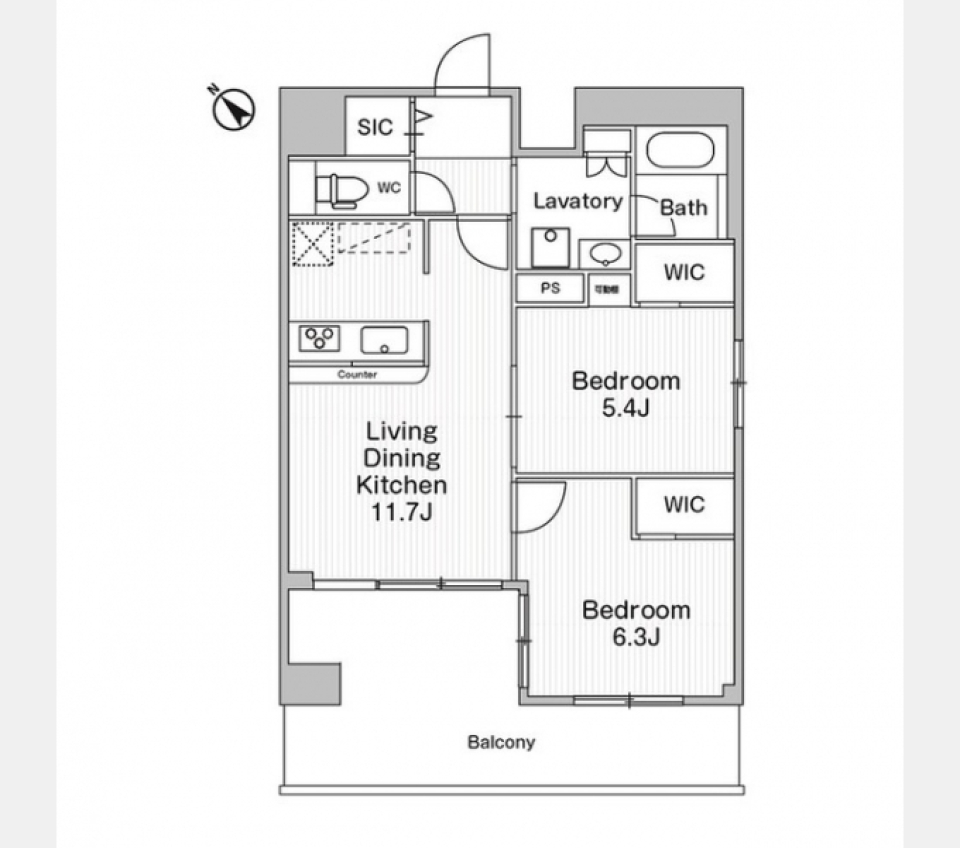 103色目の白の間取り図