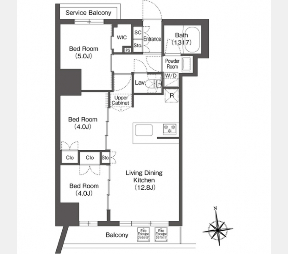 充足感に満たされる［ペット可］の間取り図