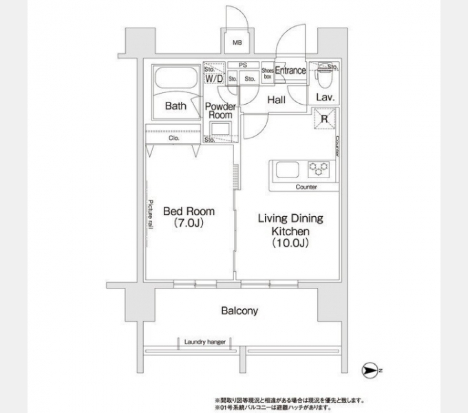 【ペット可】繁華街の喧騒を通り抜けての間取り図