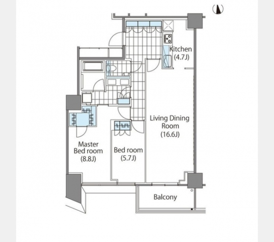 ジムにプール、ゴルフまで！［ペット可］の間取り図