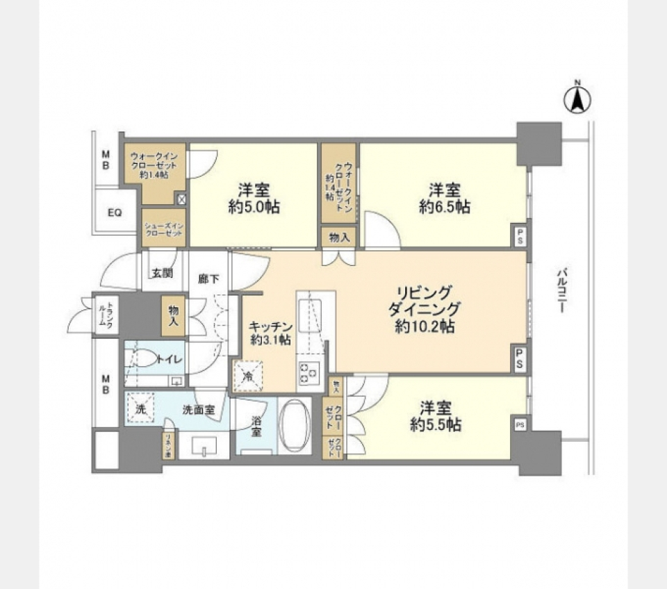 いつも晴れた海を臨むの間取り図