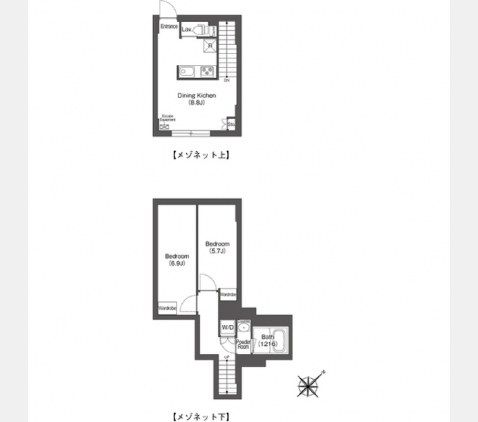 外観にうっとりするデザイナーズマンションの間取り図