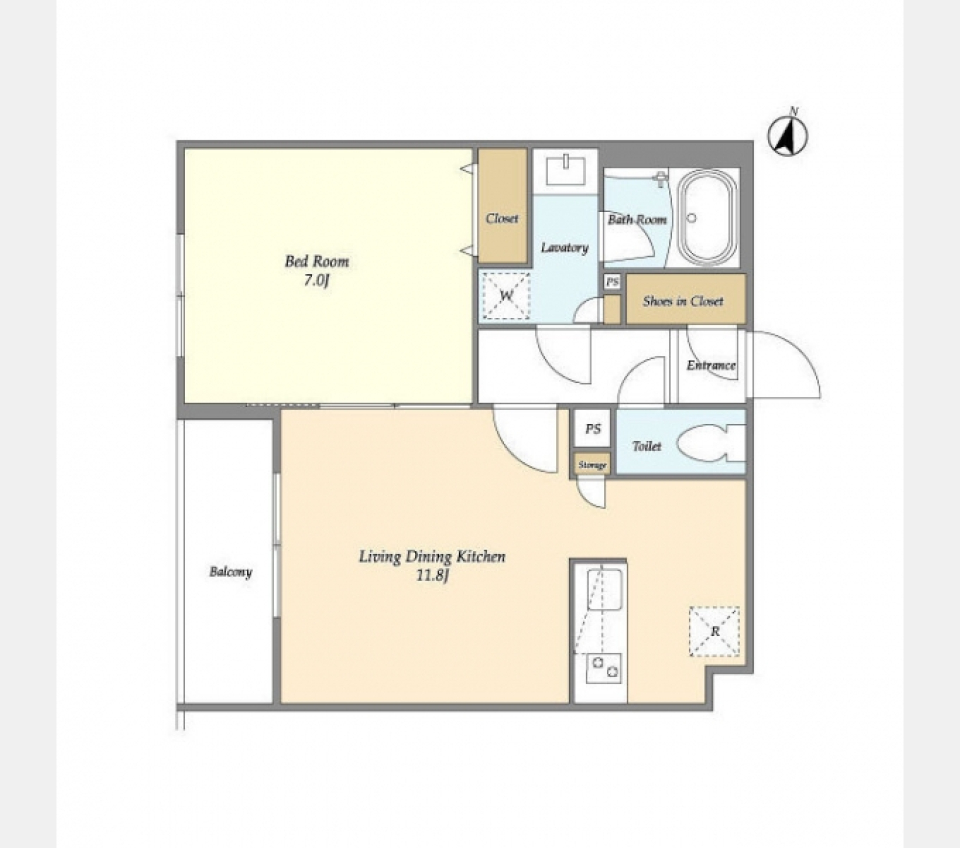 テラスミーレ文京弥生108 号室の間取り図