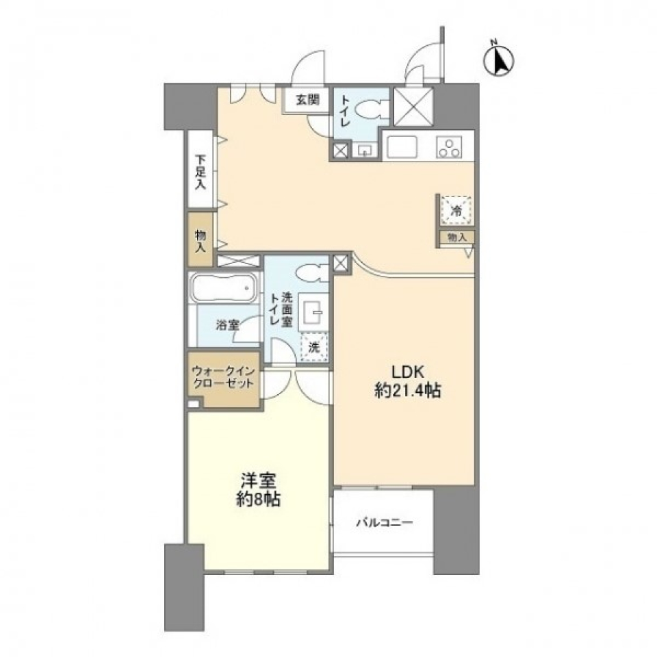 玄関の先はヨーロッパ空間の間取り図
