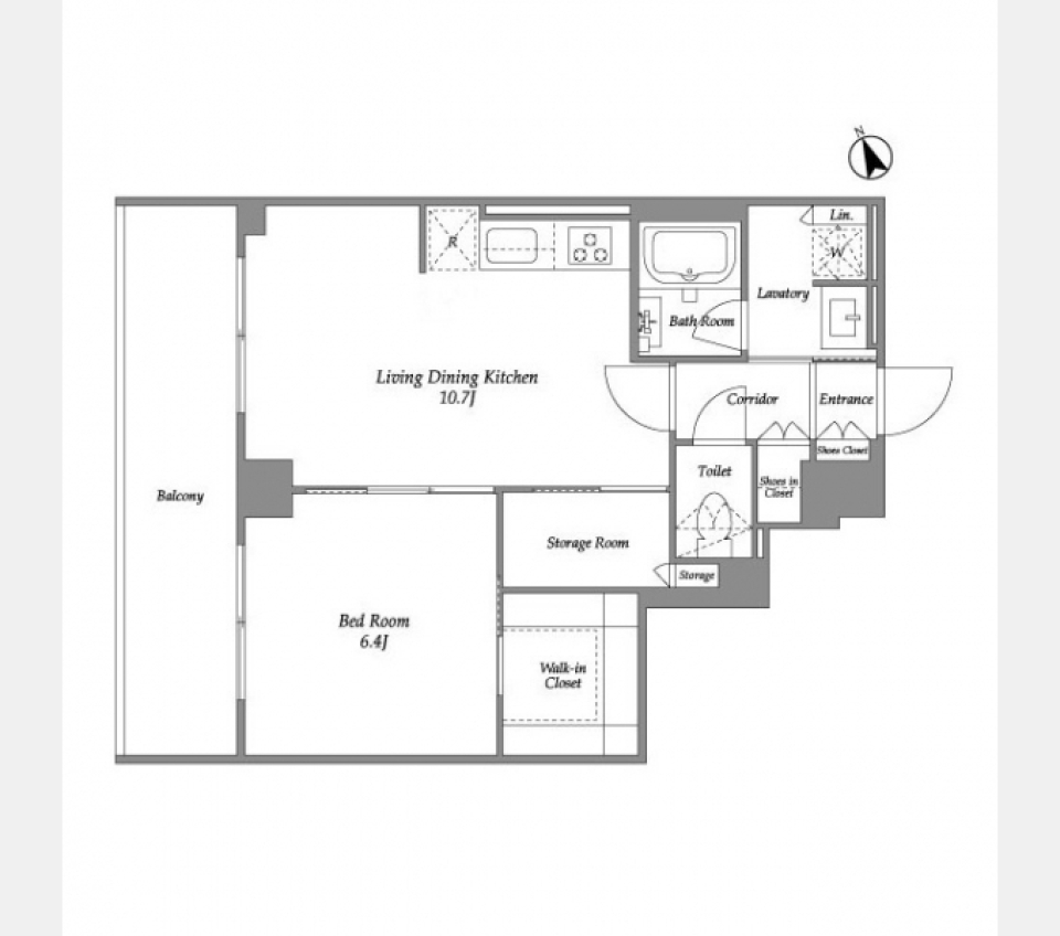 プラネソシエ青戸 406 号室の間取り図