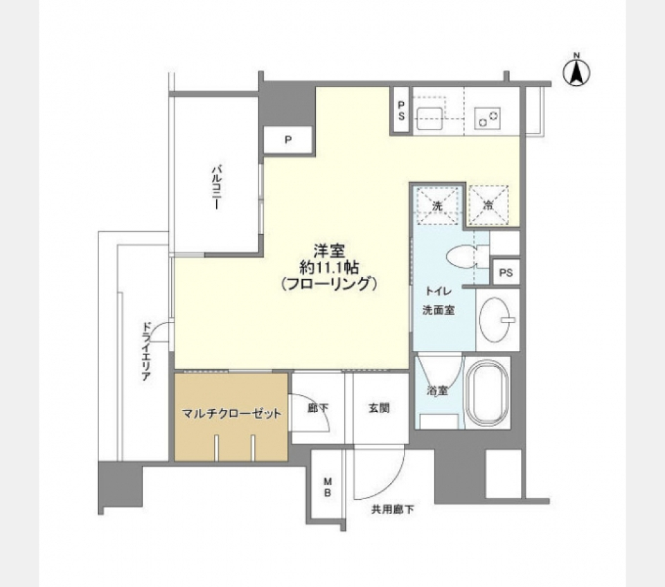 ブランズ神楽坂　110 号室の間取り図