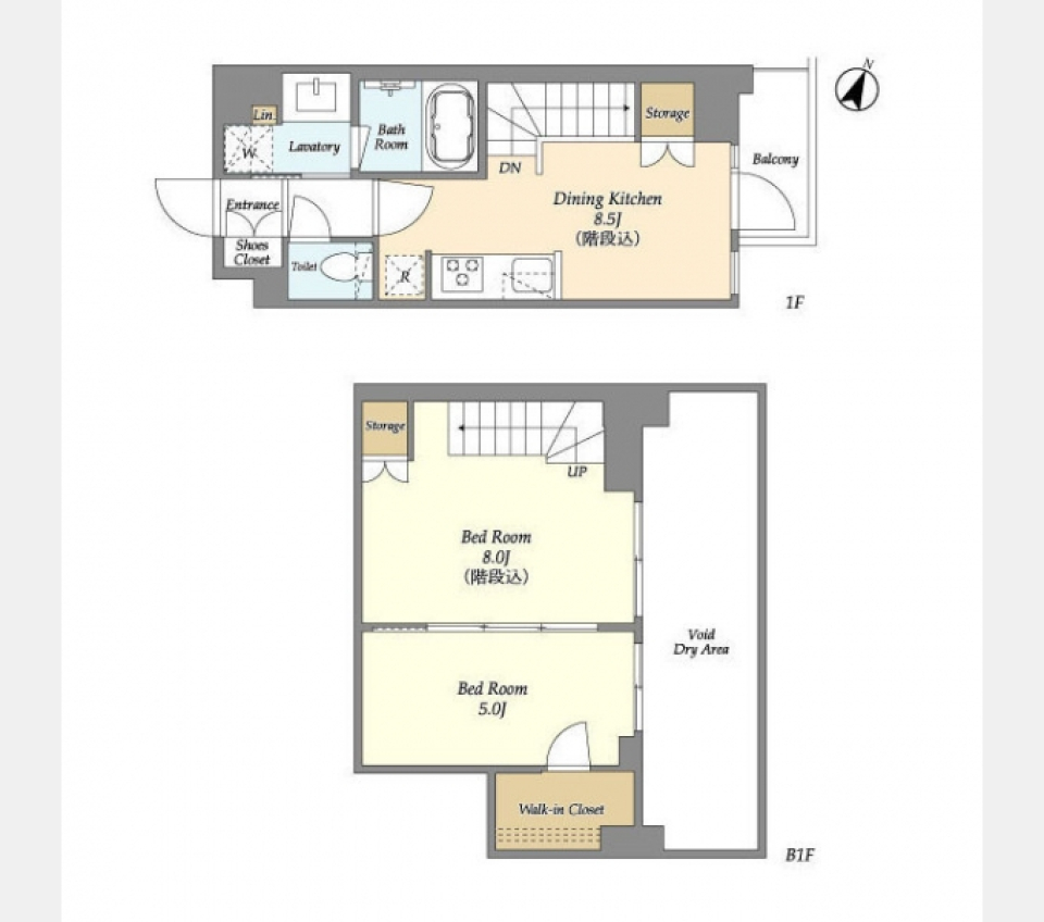 メゾネットが理想ならの間取り図