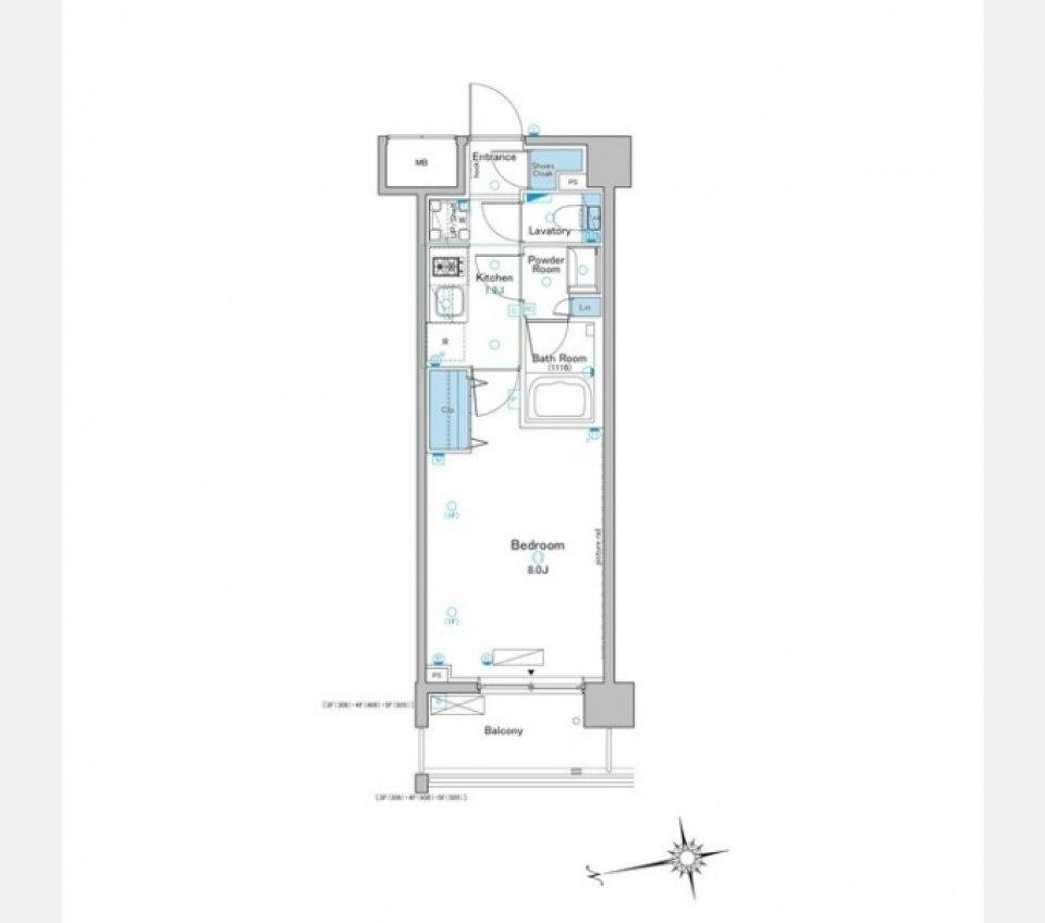 ルフォンプログレ赤羽 104 号室の間取り図