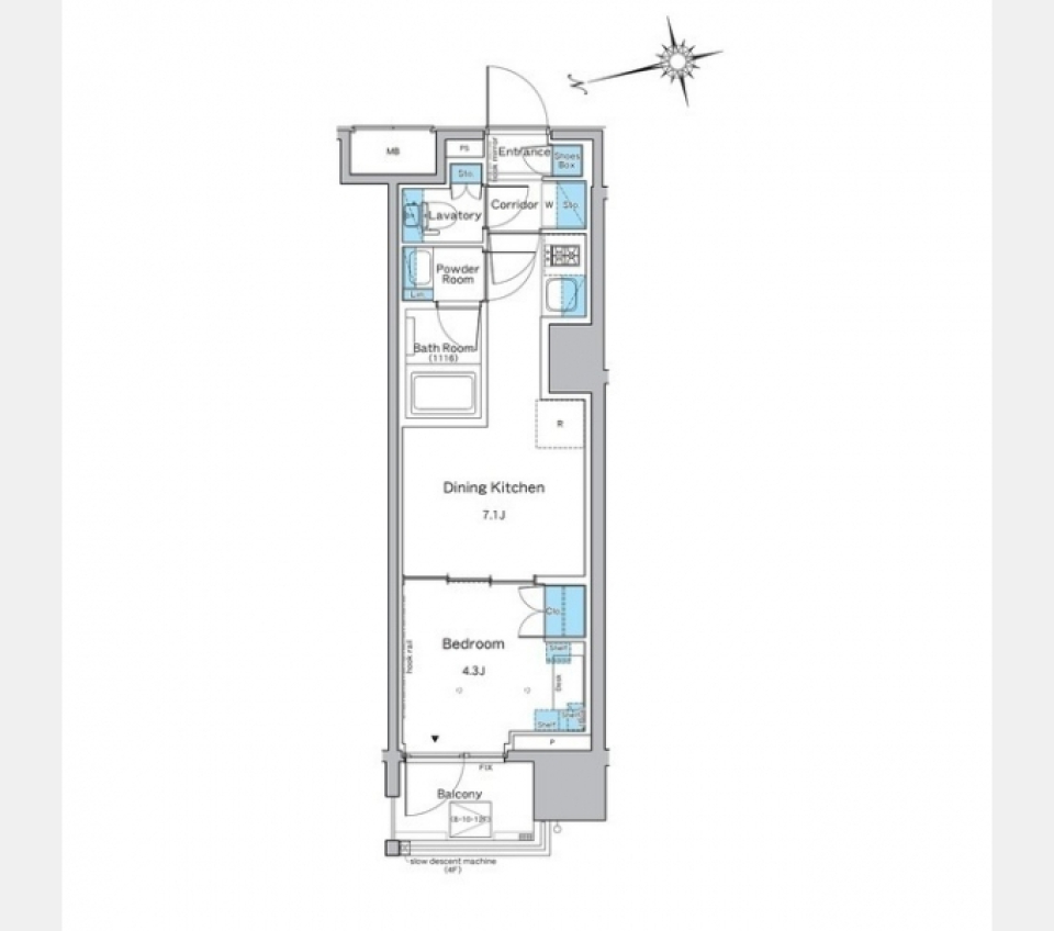 働きマンの住まいの間取り図