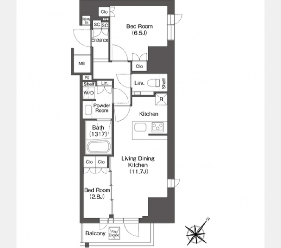 オトナホワイト　JR代々木駅徒歩5分の間取り図